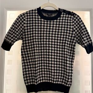 Black and White Houndstooth Sweater